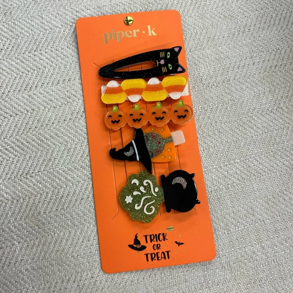 NWT 🧙🎃🐈‍⬛ Piper K Adorable Halloween Hair Claw Clips Set of 5